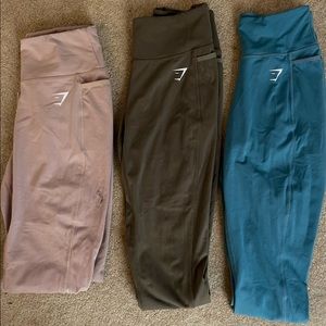 3 pairs of gymshark leggings
